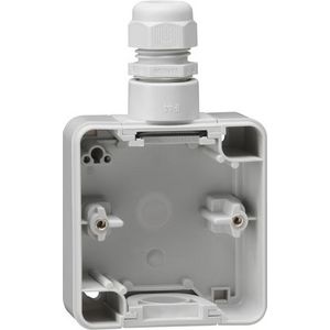 Bodemdeel 1-voudig M20 spatwaterdicht opbouw grijs