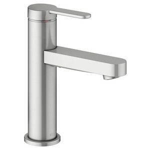 1-hendel wastafelmengkraan 100 afvoergarn/IXMO Flat/ rond rvs finish