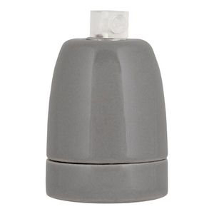 Lamphouder porselein E27 grijs