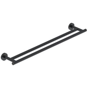 Wandhanddoekrek 60cm dubbel zwart chroom