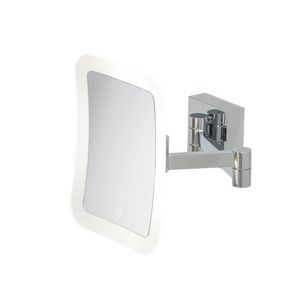 LED Scheerspiegel 2-armig 5x vergrotend 178x229mm Chroom MIRROR