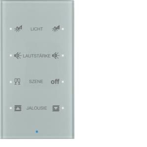 Tastsensor KNX-touch geconfig. 4-v berker TS Sensor glas alu