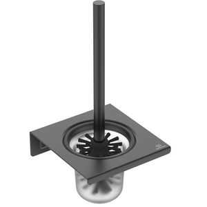 Closetborstelgarnituur Alu+ wandmontage Silk Black