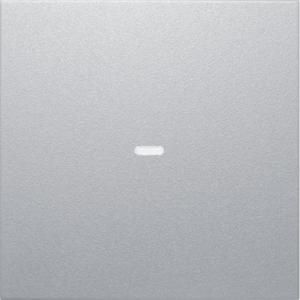 Drukknopmodule afdekking 1-v voor berker S/B aluminium