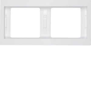 Afdekraam 2-v hor. berker K.1 polar wit glans