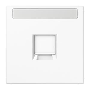 Afdekking alp.wit v.mod.jack 1-voudig LS990