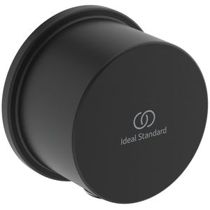 idealrain wandaansluitbocht rond g1/2" silk black (mat zwart) BC808XG