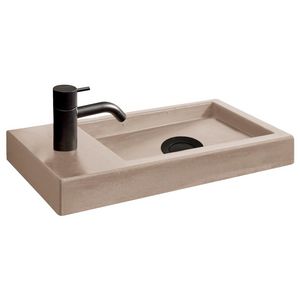 Wastafel 7 Beton Sand Clear 40cm met kraangat zonder overloop (i.c.m. meubel)