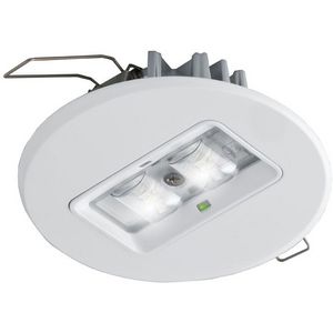 Decentraal 2W rond wit continu inbouw led armatuur