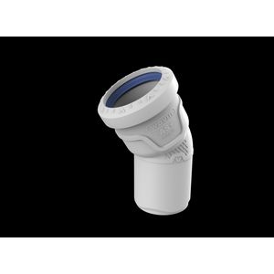 Bocht PP AS+ geluidsarm 30° lichtgrijs 50mm mof x spie