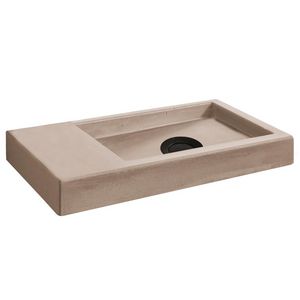 Wastafel 7 Beton Sand Clear 40cm zonder kraangat zonder overloop (i.c.m. meubel)