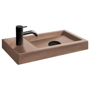 Wastafel 7 Beton Sand Dark 40cm met kraangat zonder overloop (i.c.m. meubel)