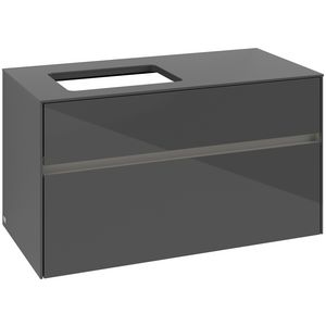 Wastafelonderkast Collaro 1000x548x500mm Glossy Grey C110B0FP