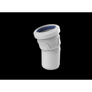 Bocht PP AS+ geluidsarm 15° lichtgrijs 50mm mof x spie