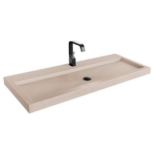 Wastafel 221 Beton Sand Clear 100,5cm 1x kom met kraangat (i.c.m. meubel)