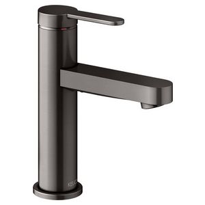 1-hendel wastafelmengkraan 100 afvoergarn/IXMO Flat/rond titaanzwart geb