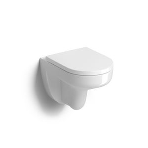 Toilet met zitting 53cm zichtb. montage glanz. wit turbo