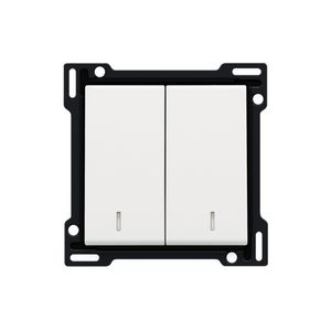 Afwerkingsset dubbele lens serieschakelaar white c.