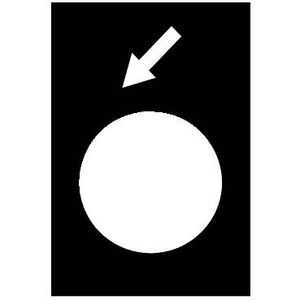Etiket 30x40mm Markering symbool Zwart Harmony XAC