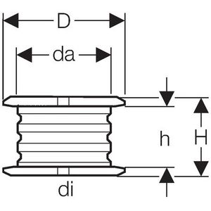 Inleggarnituur Flowfit voor vastpuntbeugel d75 VVE=2