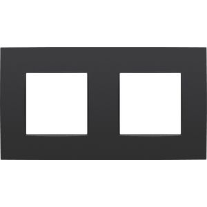 2-voudige afdekplaat hoh 71mm Intense matt black