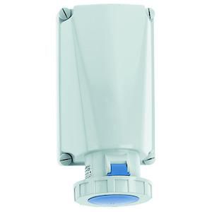 Wandcontactdoos 6h 125A 3P 230V IP67 260x160 Ni
