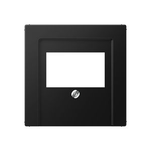 Centraalplaat TAE 1-voudig opbouw mat zwart IP2X