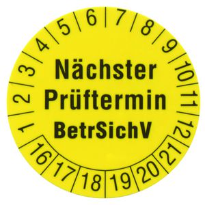 Testlabels Ø30mm, 250 stuks, geel