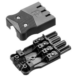 Steker vlak 4-polig 2,5mm² female zwart VVE=10