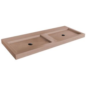 Wastafel 221 Beton 220,5cm 2x kom zonder kraangat (i.c.m. meubel)