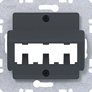 Centraalplaat voor 3 MINI-COM-modules A.x/C.x/S.x/B.x/Q.x/K.