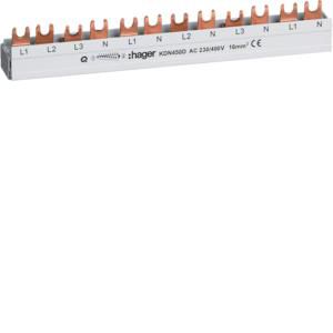 Aansluitrail vork 3-polig+N 16mm² 12 modulen