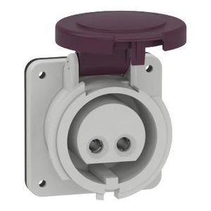 Industriele inbouwcontactdoos 2P 16A 20-25 AC IP44 PratiKa