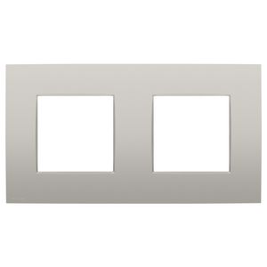 2-voudige afdekplaat met 71mm centerafstand Niko Intense  light grey
