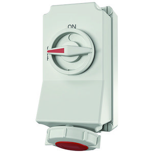 Wandcontactdoos 16A 5-polig  6H 400V IP67 afschakelb.