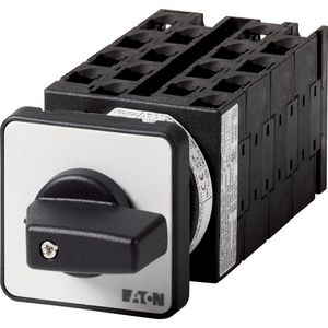 Omschakelaar 1 cont.6 20A frontplaat:1-0-2 60gr. vast inb.