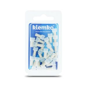 Blister a 25st. geisoleerde eindverbinder D=2,3mm Nylon