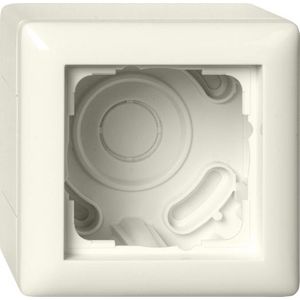 opbouwbehuizing 1-voudig + Afdekraam Gira Standard 55 creme wit