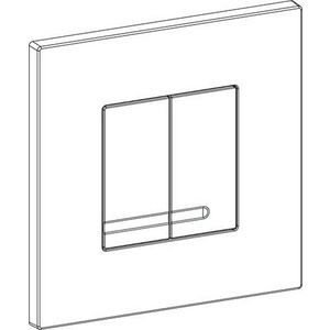 Bedieningspaneel XS/XF DELOS DF dual flush 2-toets metaal mat chroom