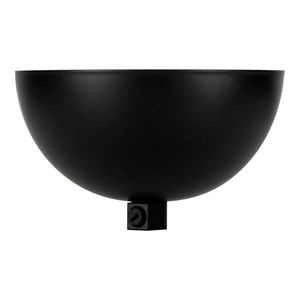Plafondkap bowl metaal 100x50mm kunststof trekontl. zwart