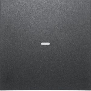 Drukknopmodule afdekking 1-v voor berker S/B antracietanciet