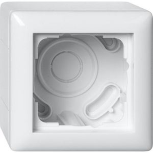 opbouwbehuizing 1-voudig + Afdekraam Gira Standard 55 zuiver wit