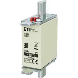 Zekering 690V 16A NH00 C gG VVE=3