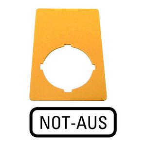 Schild Nood-Uit geel HxB=50x33mm Nood-Uit VVE=10