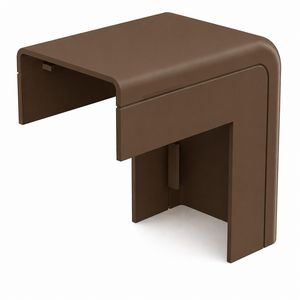 Zak a 2st. Buitenbocht met bodemstuk 25x13mm Systeem25 bruin