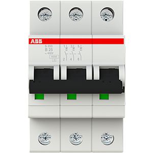 Installatieautomaat 6kA 3-polig B-karakteristiek 25A