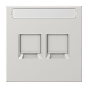 Afdekking LS900 li.grijs voor mod.jack 2-voudig.