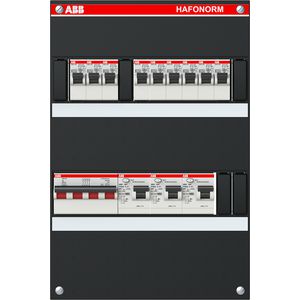 Groepenkast 9x achter 3x 30mA + HS 3-f Binnenwerk + deksel
