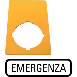 Schild Nood-Uit geel HxB=50x33mm "Emergenze" VVE=10