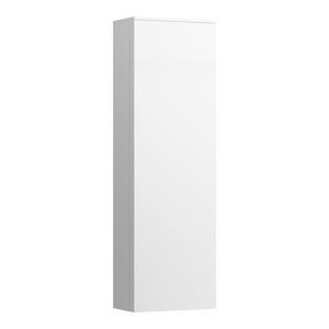 H. kast 1300x235mm scharnz. l 1 deur en 4 legplanken mat wit